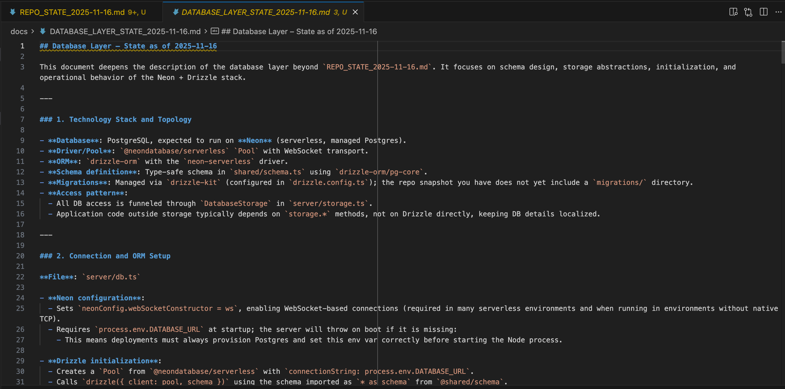 Getting up-to-speed on the database layer