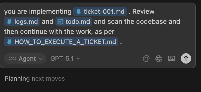 Spinning up a new agent with a fresh context window