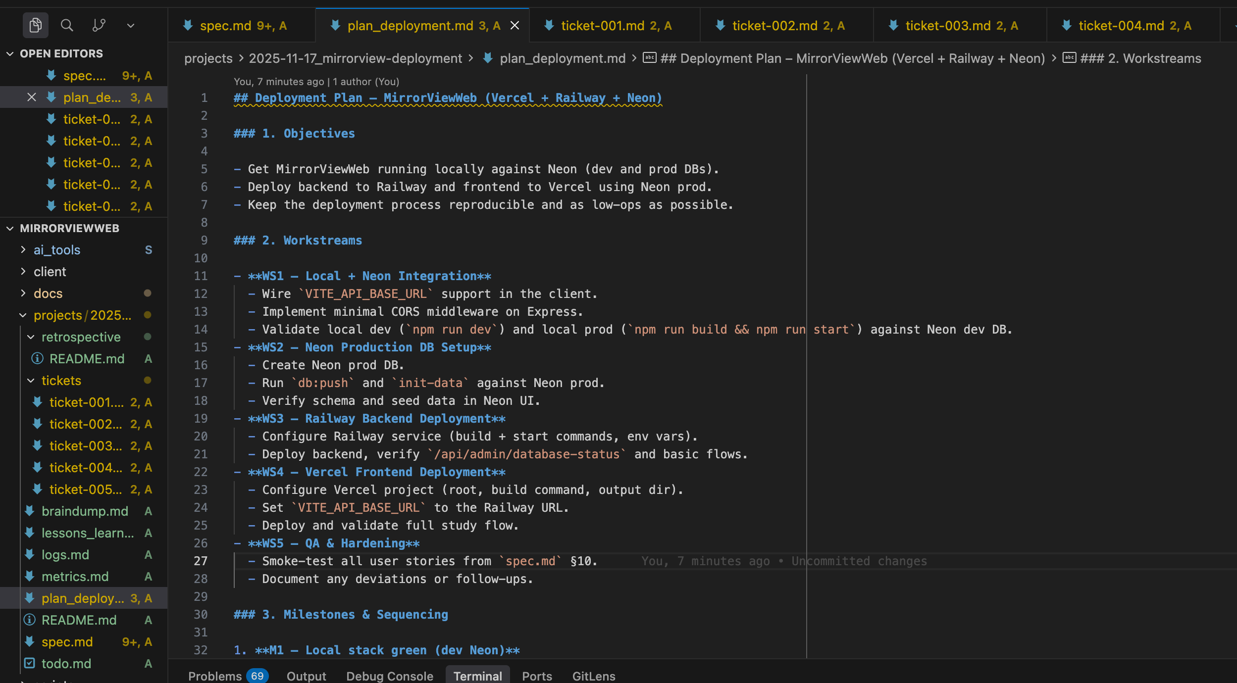 Tracking state via external docs