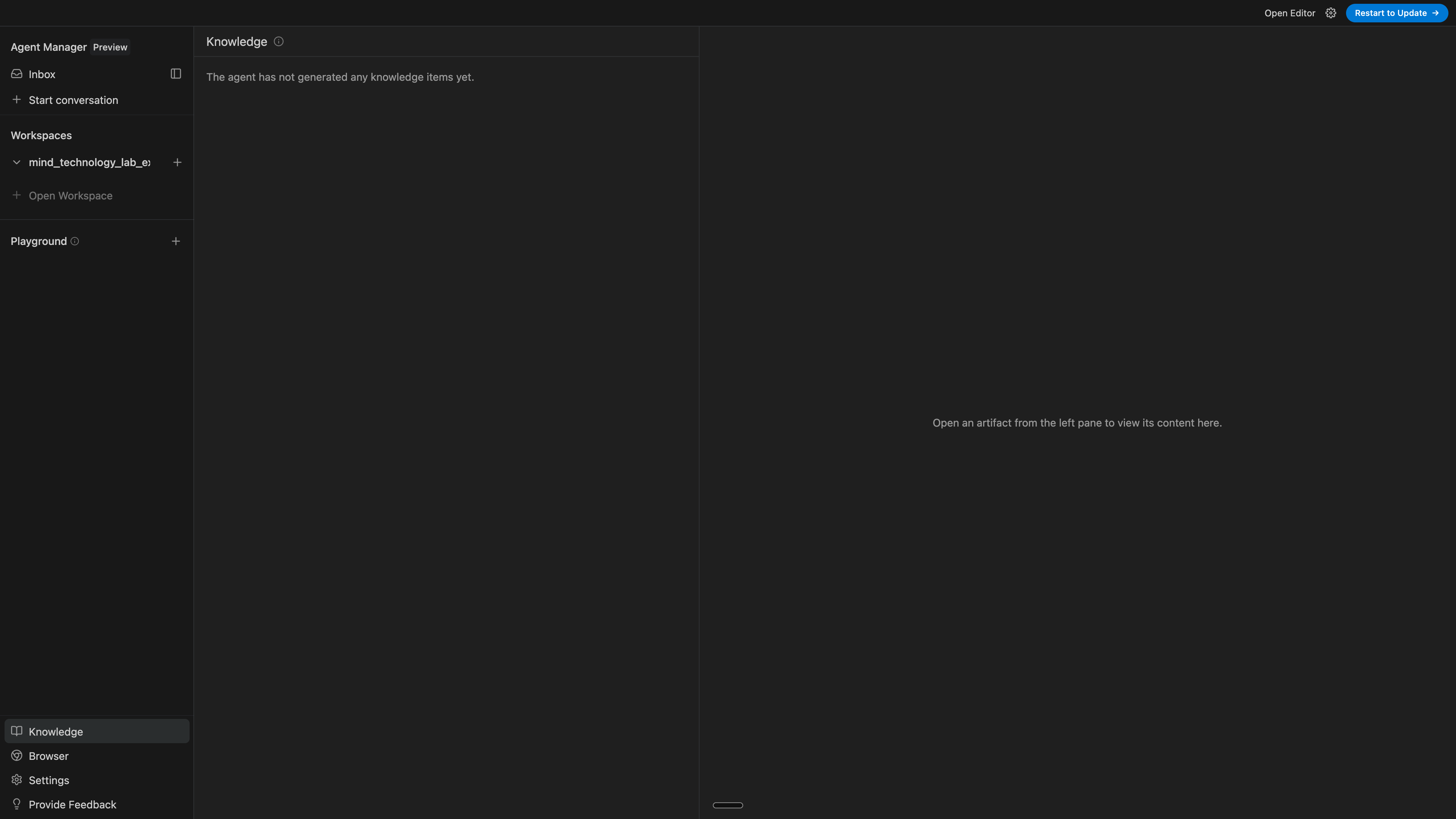 Antigravity agent browser and artifacts