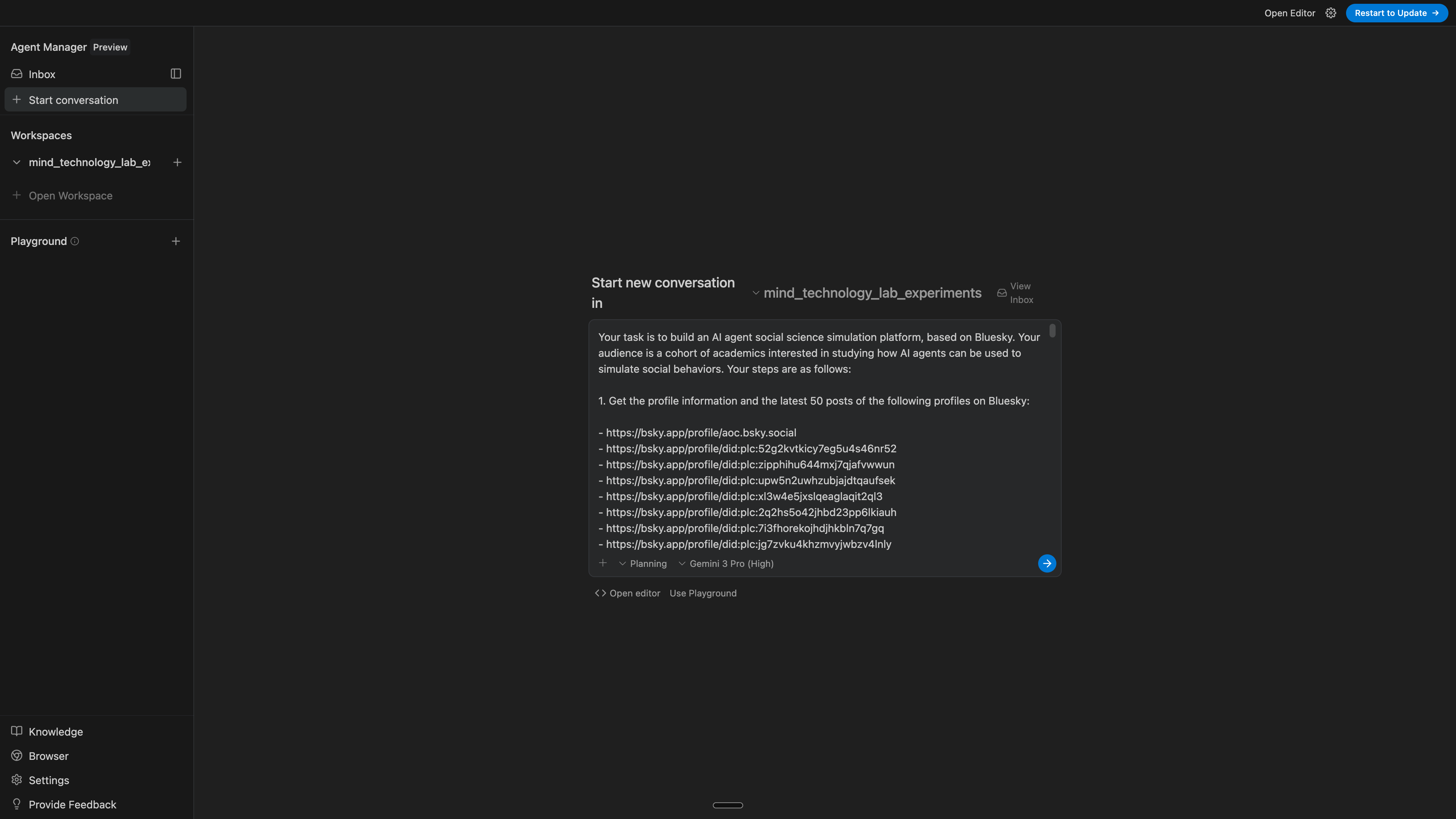 Giving this task to Antigravity